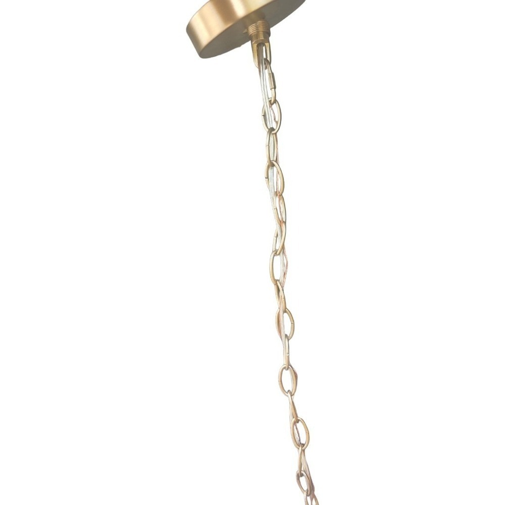 Capital Finn 6-Light Chandelier White Wash Wood Matte Brass Farmhouse Dining - Picture 10 of 10